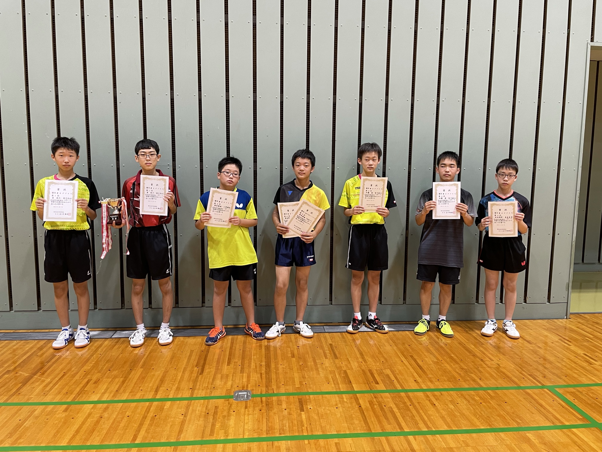 2021夏季大会男子ダブルス入賞者