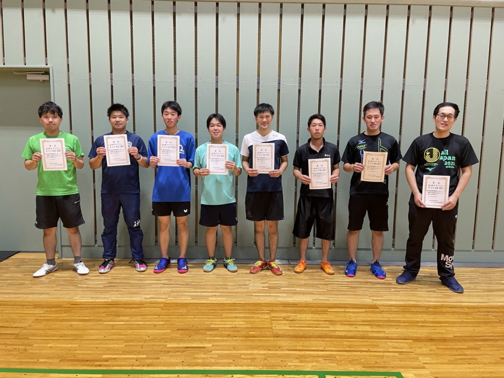 2021秋季大会男子ダブルス入賞者