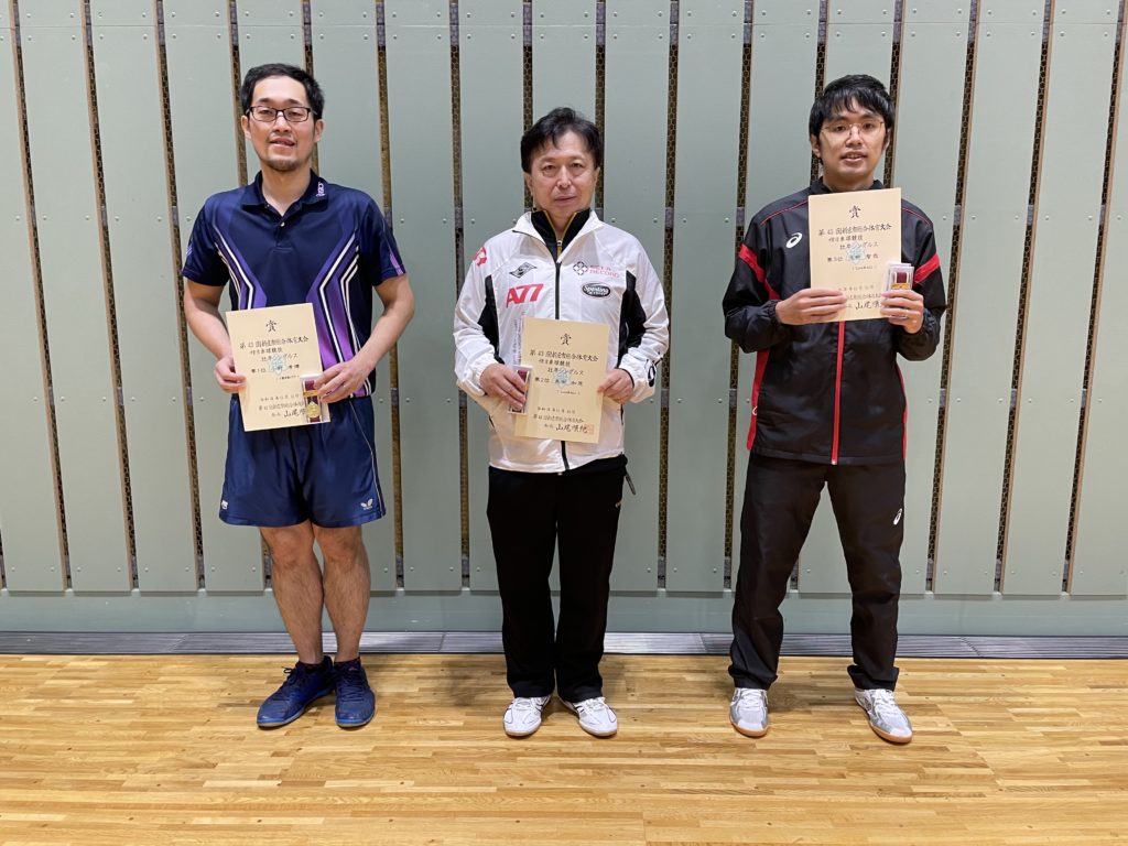 2021市総体壮年シングルス入賞者