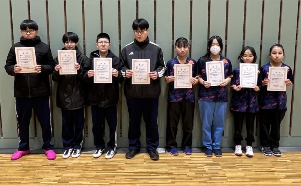 2025最上地区団体対抗卓球大会_小中学生の部_3位